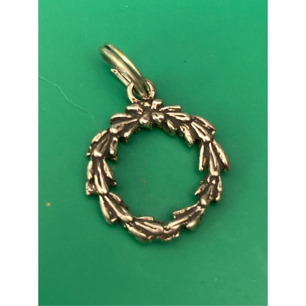 Wreath Sterling Silver Jewelry Charm #holiday